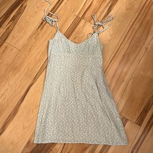 Blue flowered mini dress